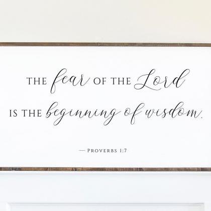 Proverbs 1:7, Beginning Of Wisdom Wall Art |..