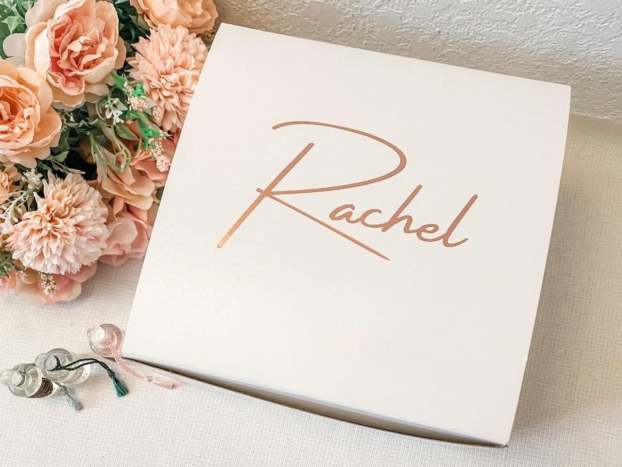 Empty Rose Gold Gift Boxes | Personalized Gift Box | Luxury Bridesmaid Proposal Box.