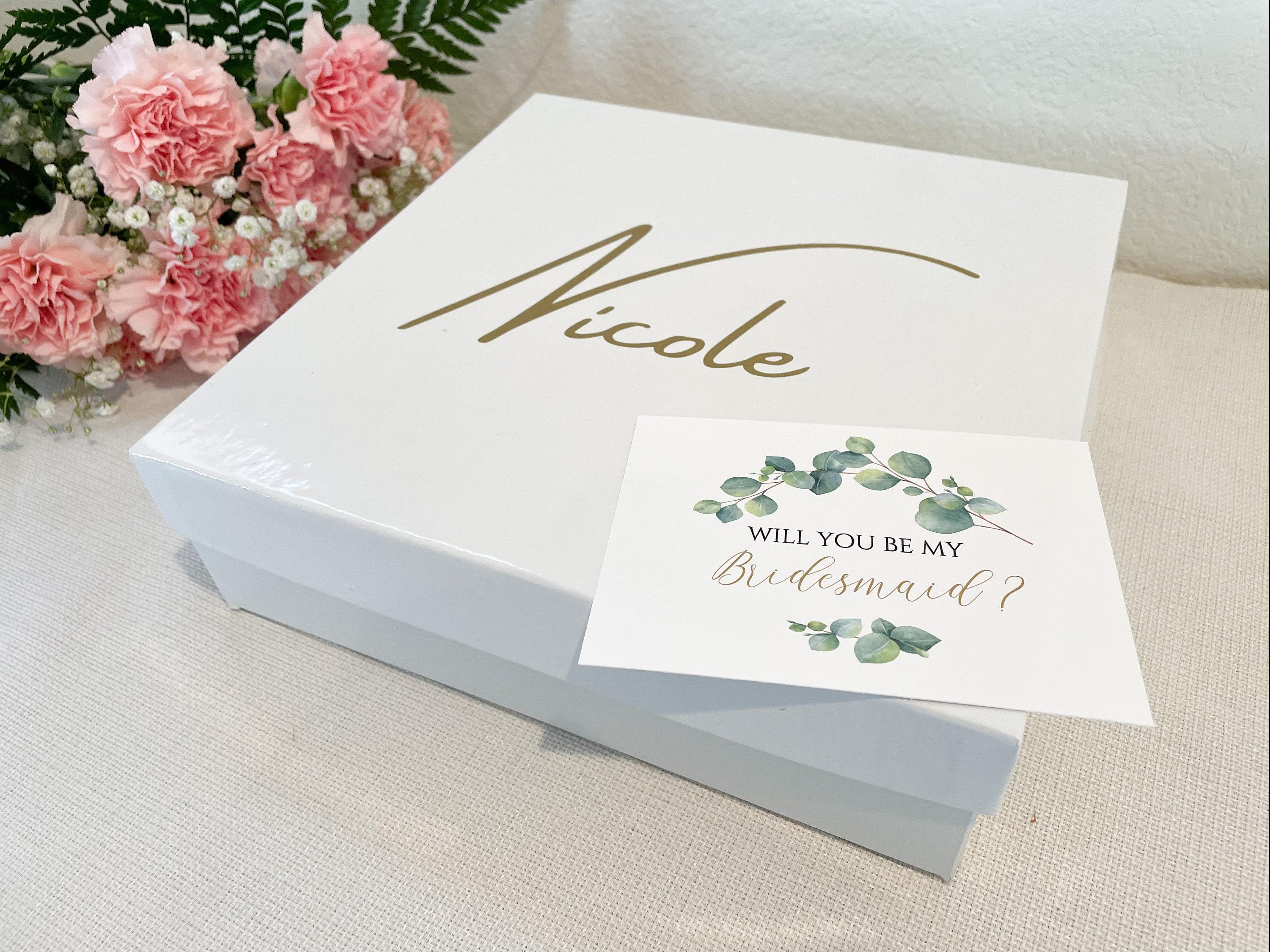 Empty Personalized Gift Box | Bridesmaid Gift Box | Bridesmaid Proposal Box | Wedding Gift Box | Birthday Gift Box | Gifts For Her