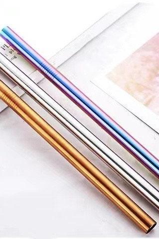 Reusable Stainless Steel Metal Straws | Boba Tea Straws | Rose Gold, Rainbow Straws | Plastic Straws｜party Straw