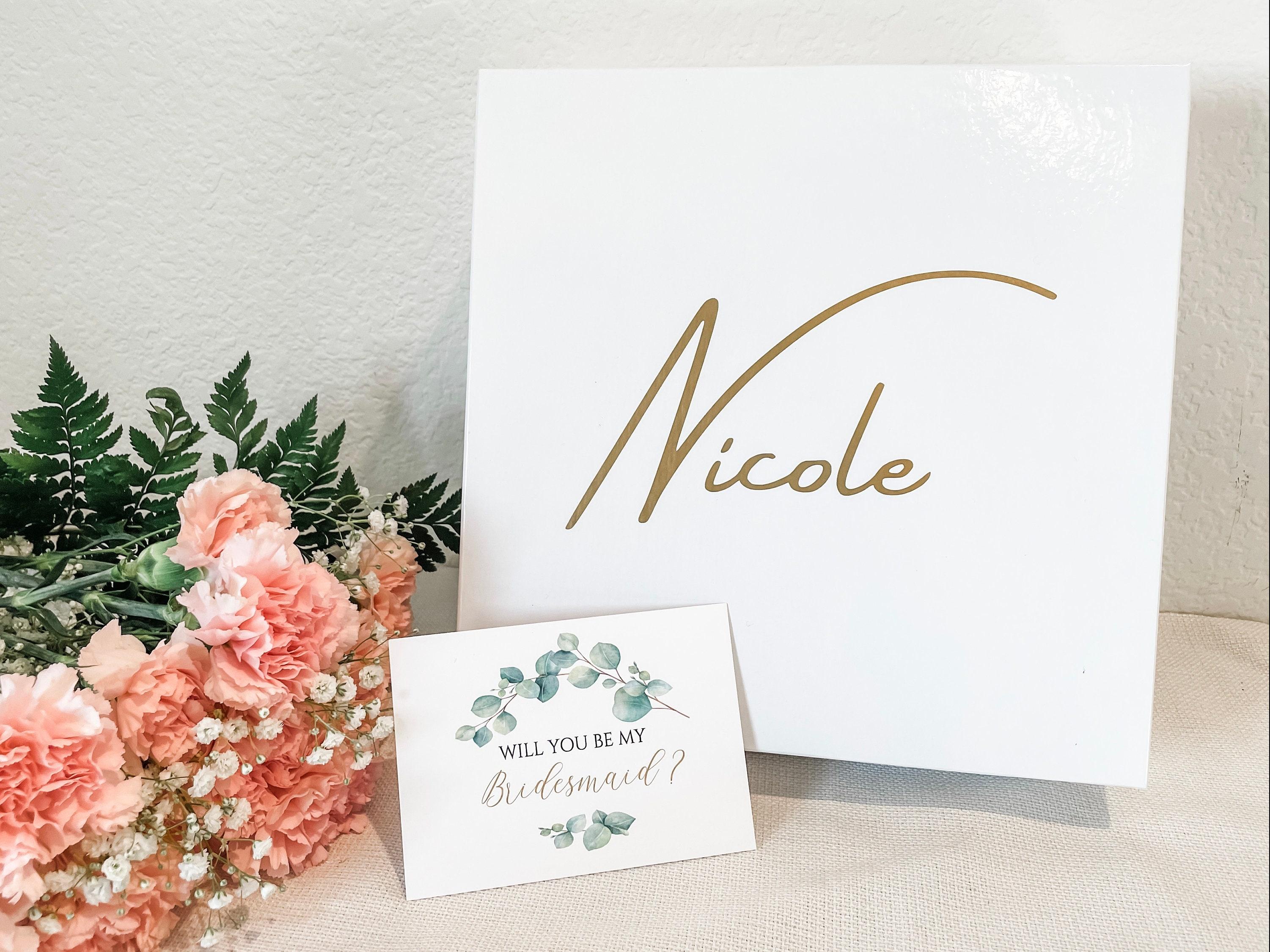 Empty Personalized Bridesmaid Proposal Box | Wedding Gift Box | luxury bridesmaid proposal box | Custom Gift Boxes, Maid of Honor Boxes.