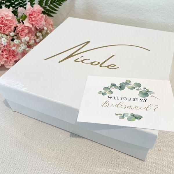 Empty Personalized Gift Box | Bridesmaid Gift Box | Bridesmaid Proposal Box | Wedding Gift Box | Birthday Gift Box | Gifts For Her